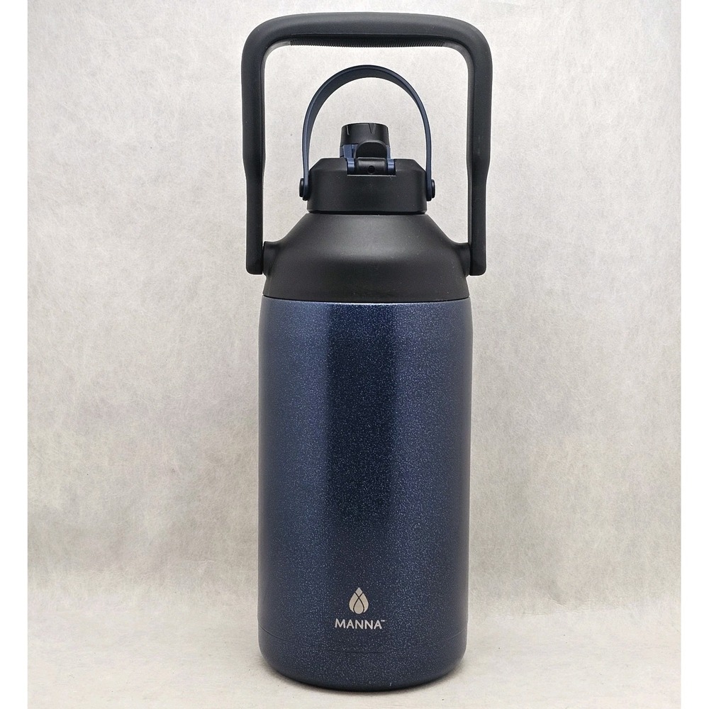Manna 100 oz Water Jug bottle Hot Cold Stainless Steel Dual Lid & Handles BPA Fr